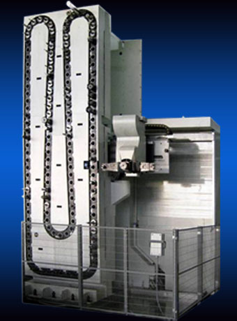 <div>刀库容量：40—140</div>
        <div>刀库驱动：伺服马达</div>
        <div>换刀机构：液压平移</div>